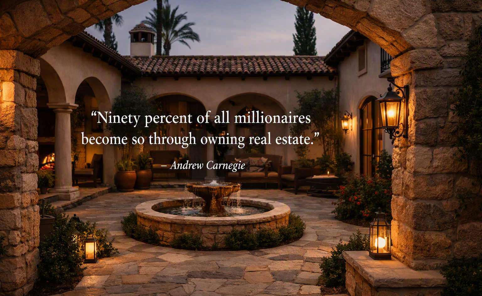 Ninety percent of all millionaires become so through owning real estate. — Andrew Carnegie